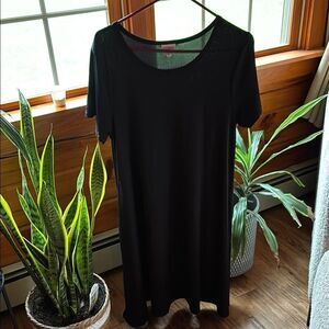 LuLaRoe Black Ribbed Dress